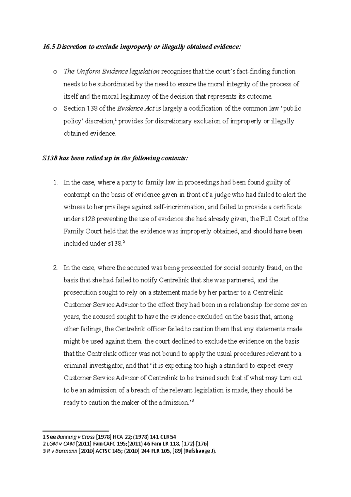 Notes text book 138 - Textbook - 16 Discretion to exclude improperly or ...