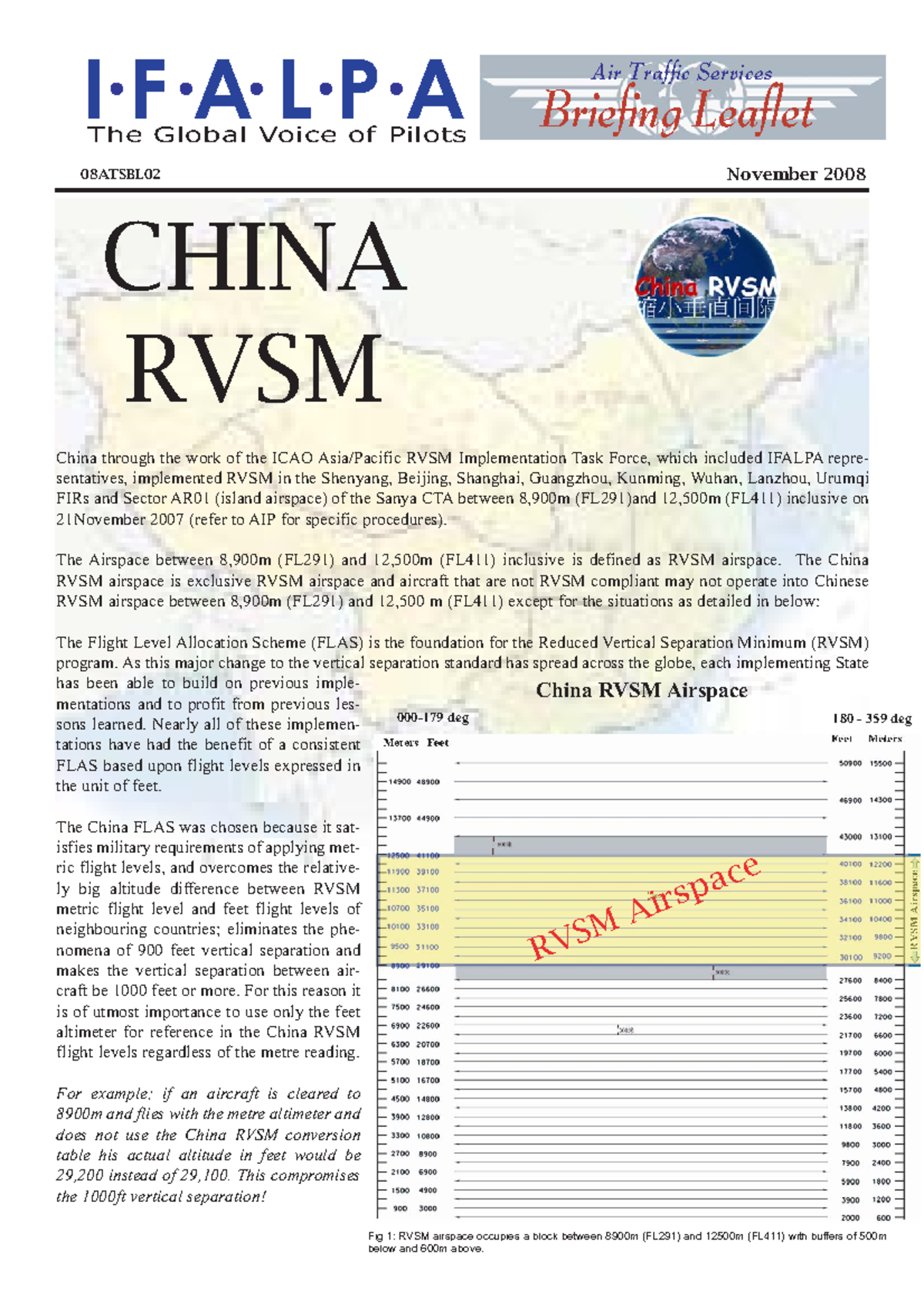 4324 - CHINA RVSM China through the work of the ICAO Asia/Pacific RVSM ...