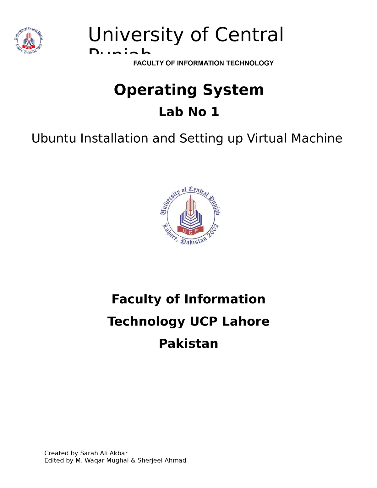 OS Lab 1 Installation - OS LAB MANUAL - Operating System Lab No 1 ...