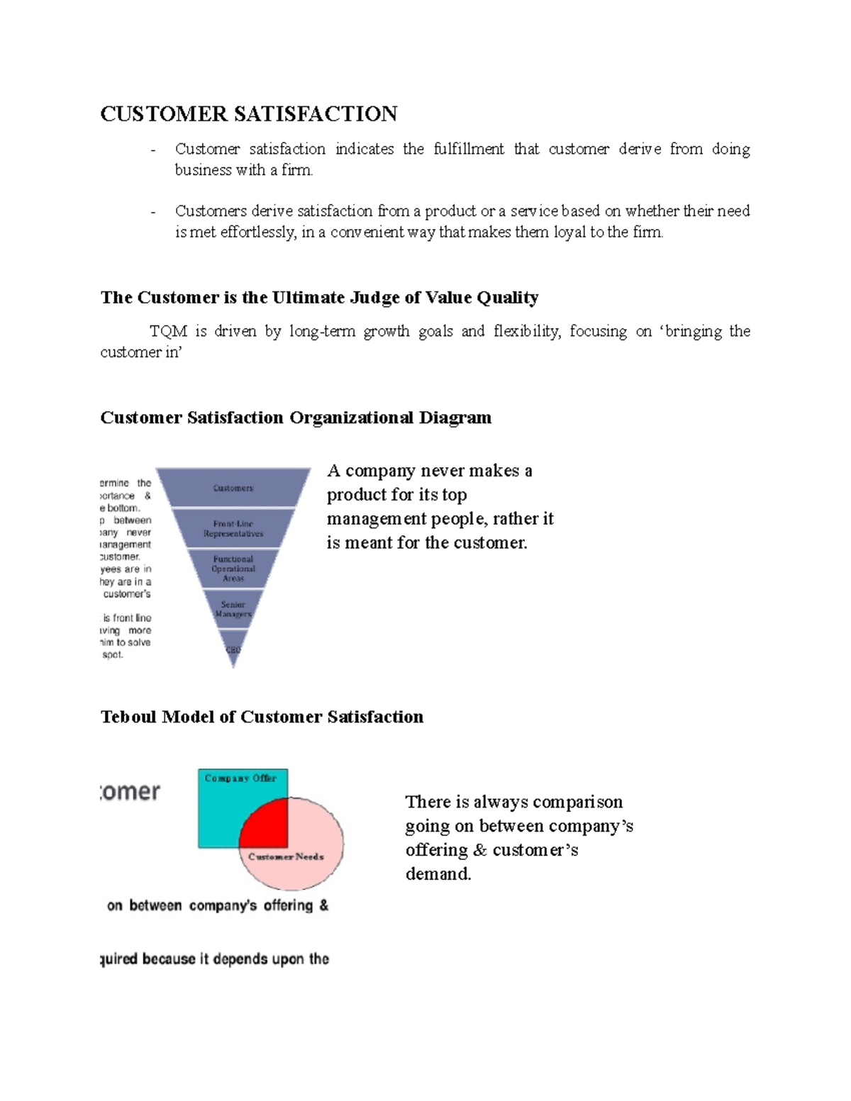 Customer- Satisfaction LECTURE - CUSTOMER SATISFACTION Customer ...