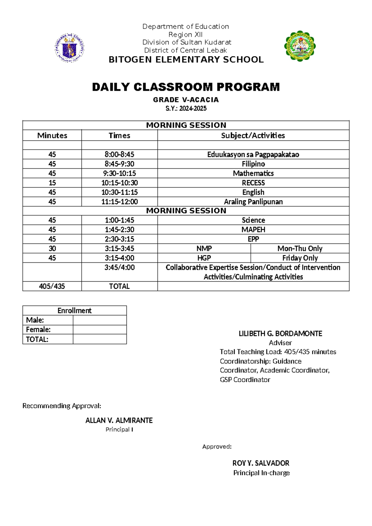 Classroom Program Matatag - Department of Education Region XII Division ...