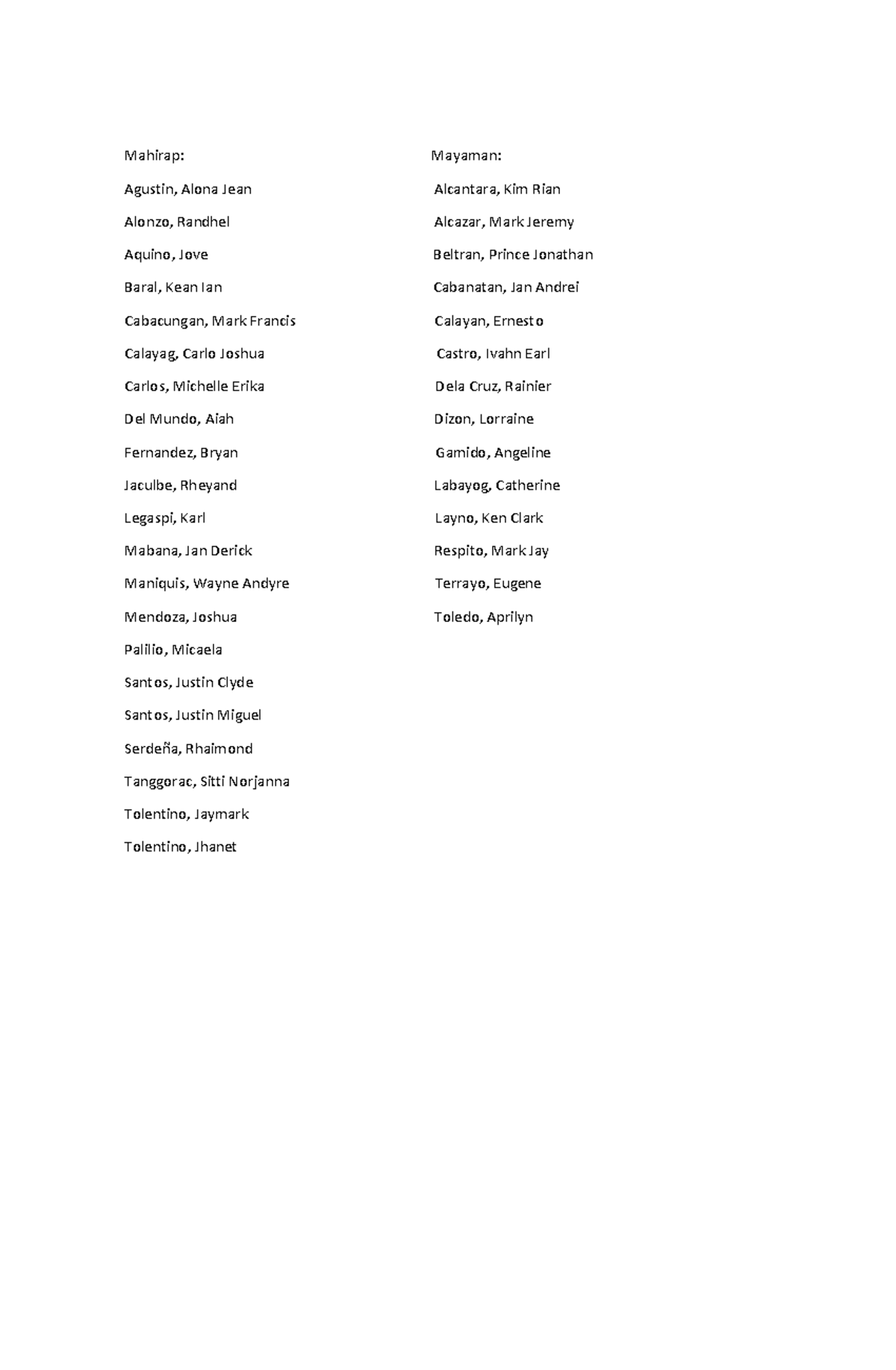 SPB-script-2 - Sbp - Mahirap: Mayaman: Agustin, Alona Jean Alcantara ...