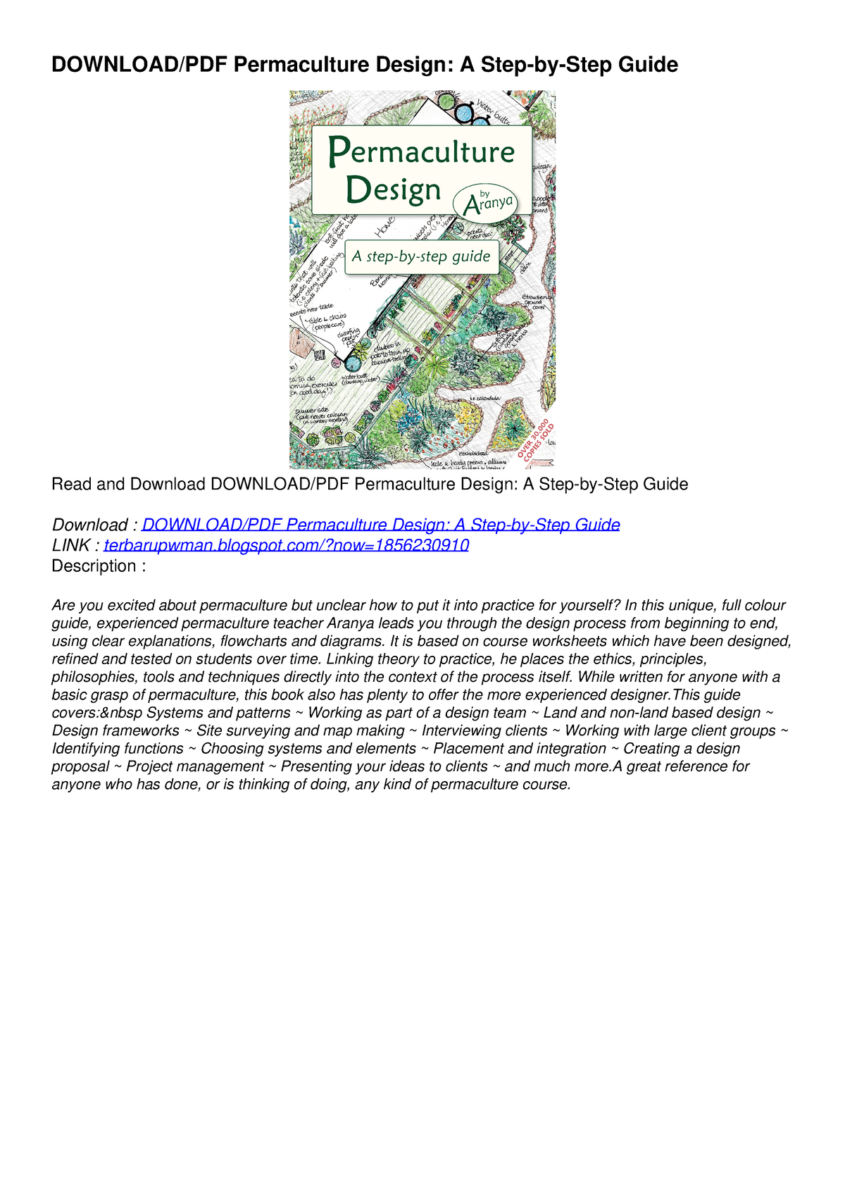 Downloadpdf Permaculture Design A Step By Step Guide Blogspotnow