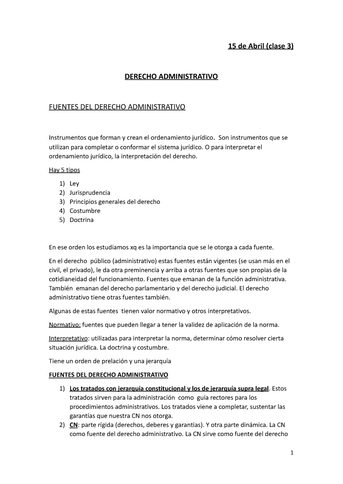 Clase 3 Administrativo.15 De Abril - 15 De Abril (clase 3) DERECHO ...