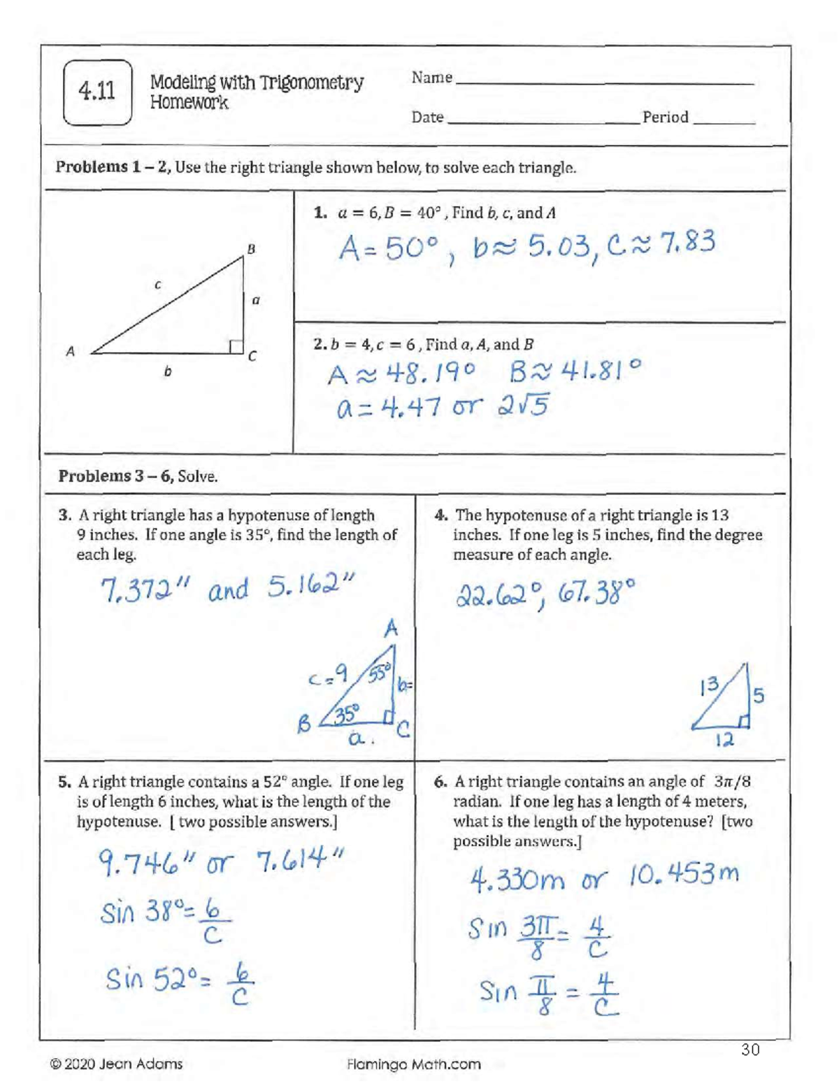 4.11 modeling with trigonometry homework - MTH 132 - Studocu