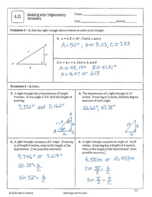 fundamental trigonometric identities homework 5.1