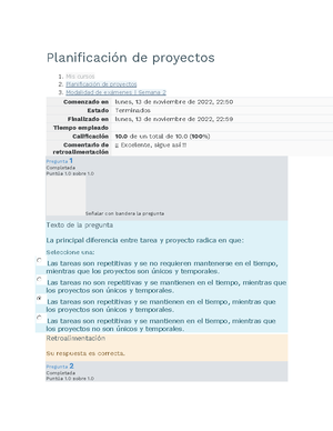 Planificación De Proyectos - Semana 3 Y 4 - Modalidad De Exámenes ...