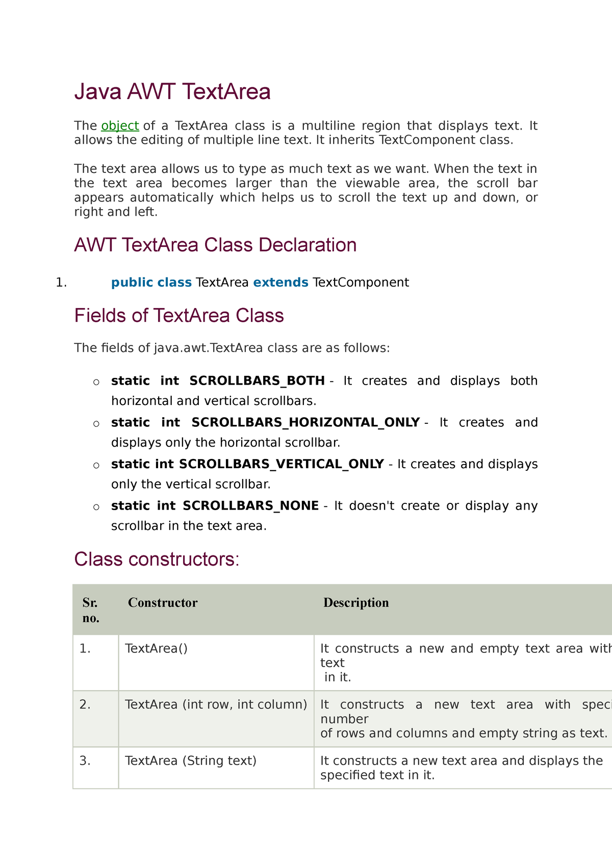 java-awt-text-area-java-awt-textarea-the-object-of-a-textarea-class