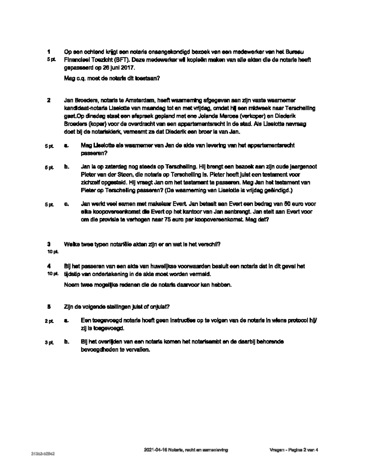 2023 Oefentoets - Notaris Recht En Samenleving - Studeersnel