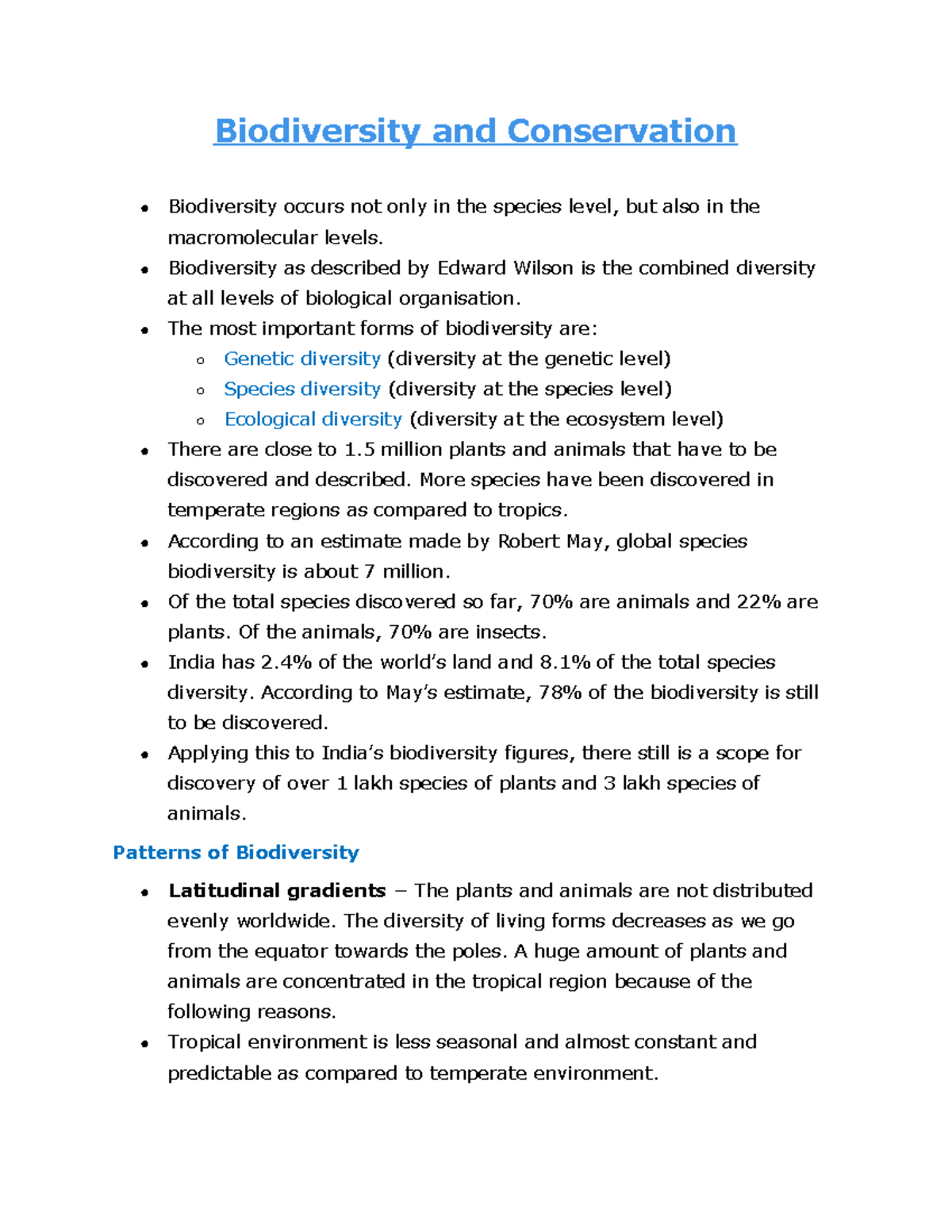 write an essay on biodiversity and its protection