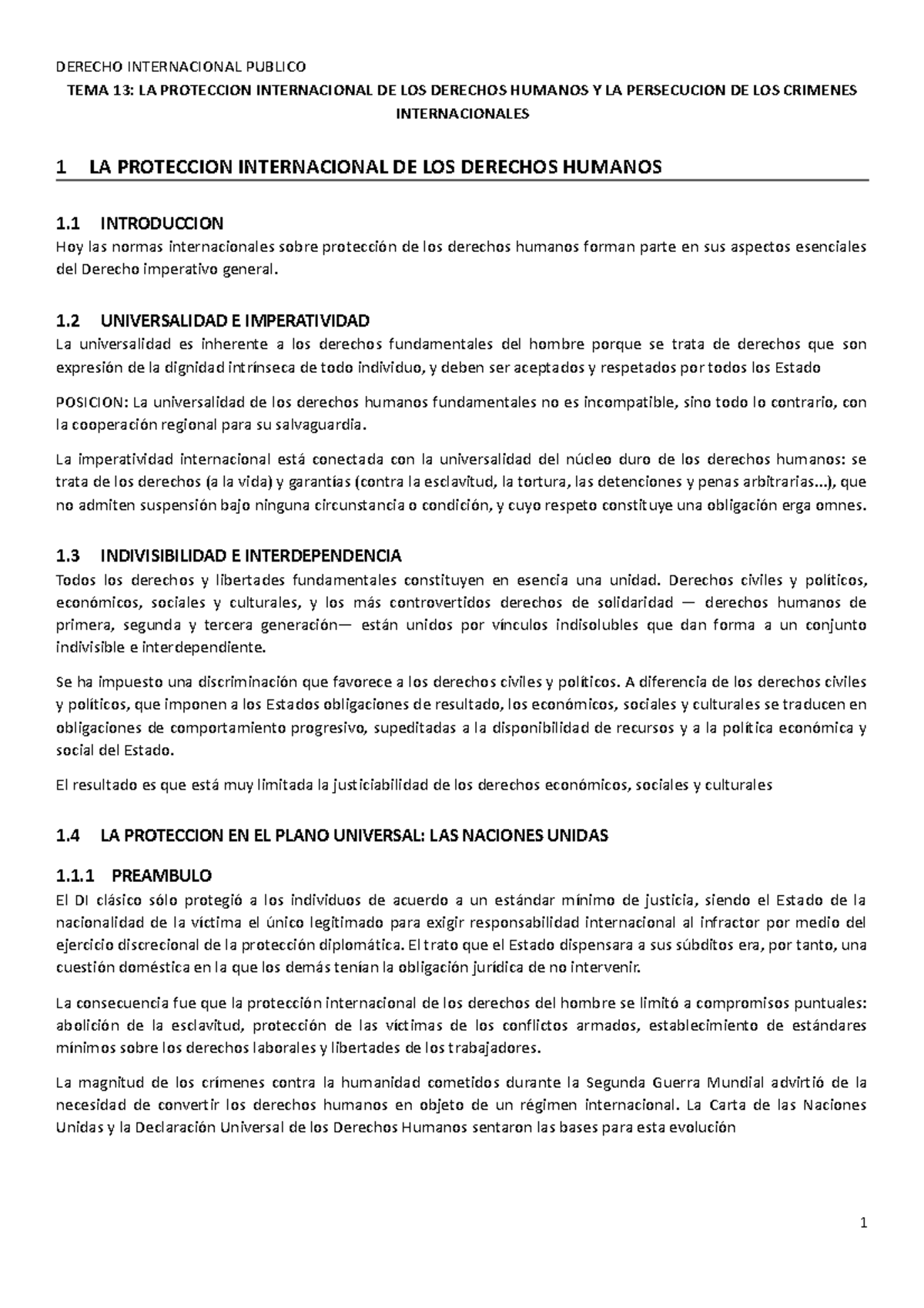 TEMA 13 INTERNACIONAL - TEMA 13: LA PROTECCION INTERNACIONAL DE LOS ...