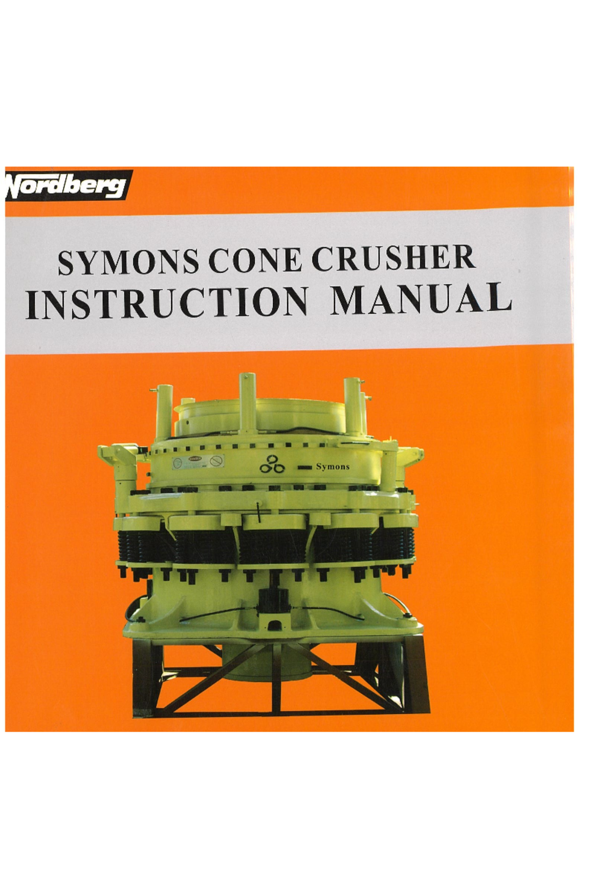 Manual DE Instrucciones Symons Type Cone Crusher Word guía Studocu