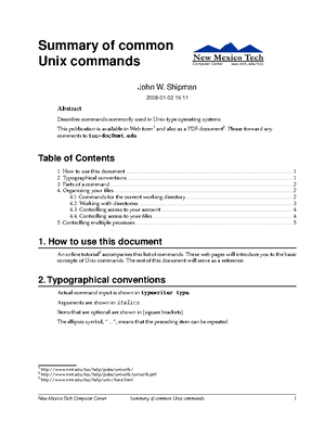 Unix Commands - notes - CS 0132 - PRG IN C & GUIDE TO UNIX SYSTEM Rosta ...