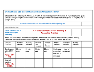 Template - Tagged - One of the in class assignments - Workout Name ...