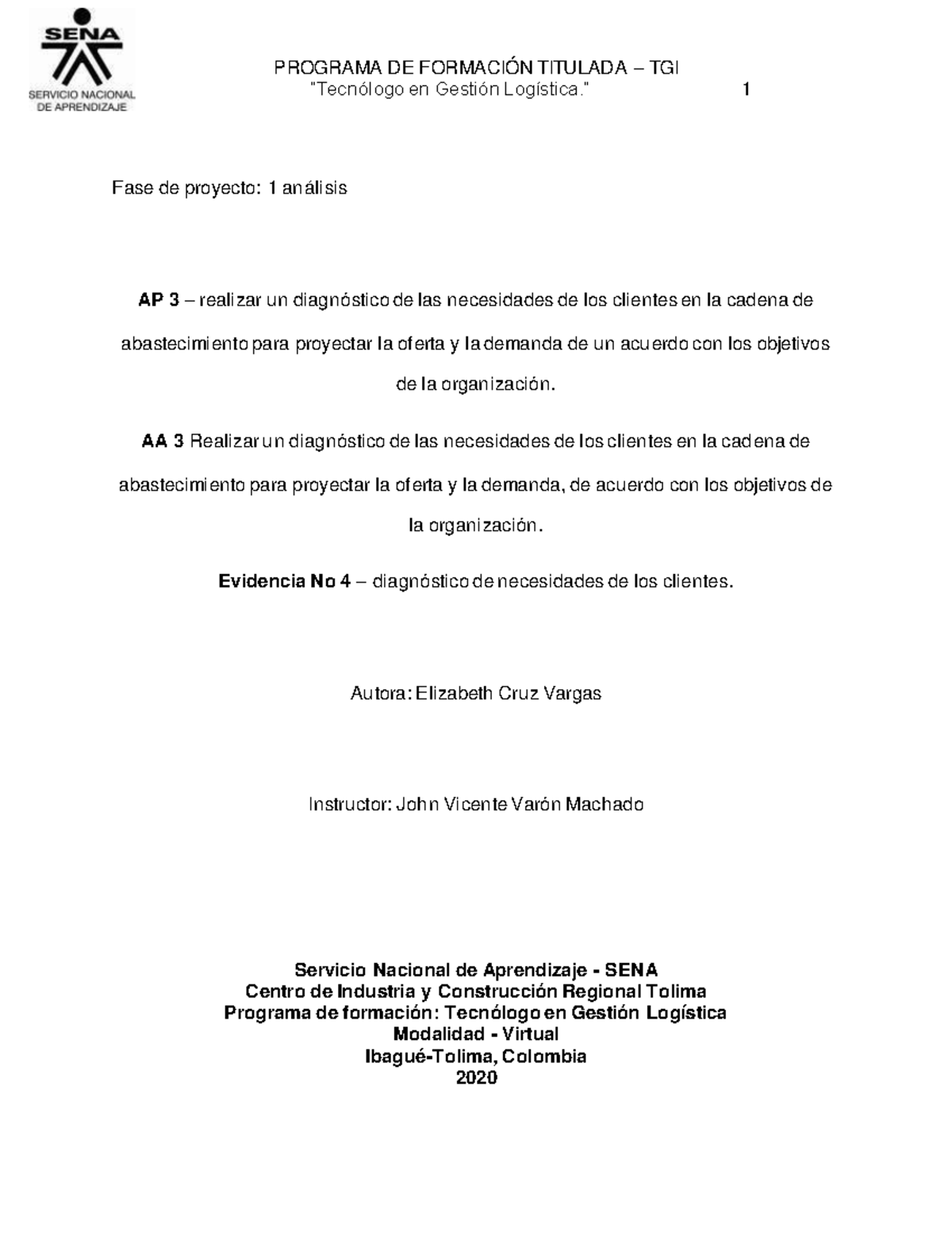 Diagnostico de las necesidades de los clientes - Gestion logistica ...