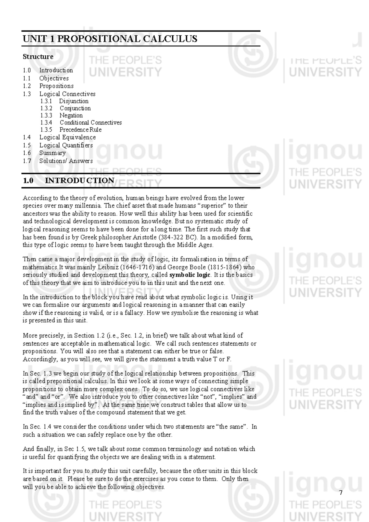 Unit 1Propositional Calculus Discrete Mathematics - Propositional ...