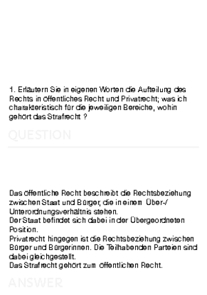 Staatsrecht 1 - Bachelor of Laws - ####### Staatsrecht #.. Grundlagen ...