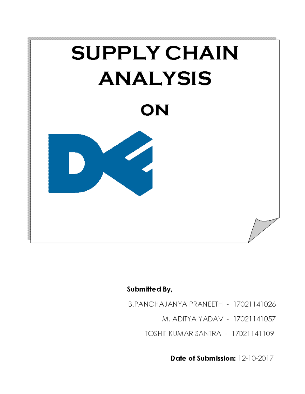 DELL Report Supply chain management dell SUPPLY CHAIN ANALYSIS