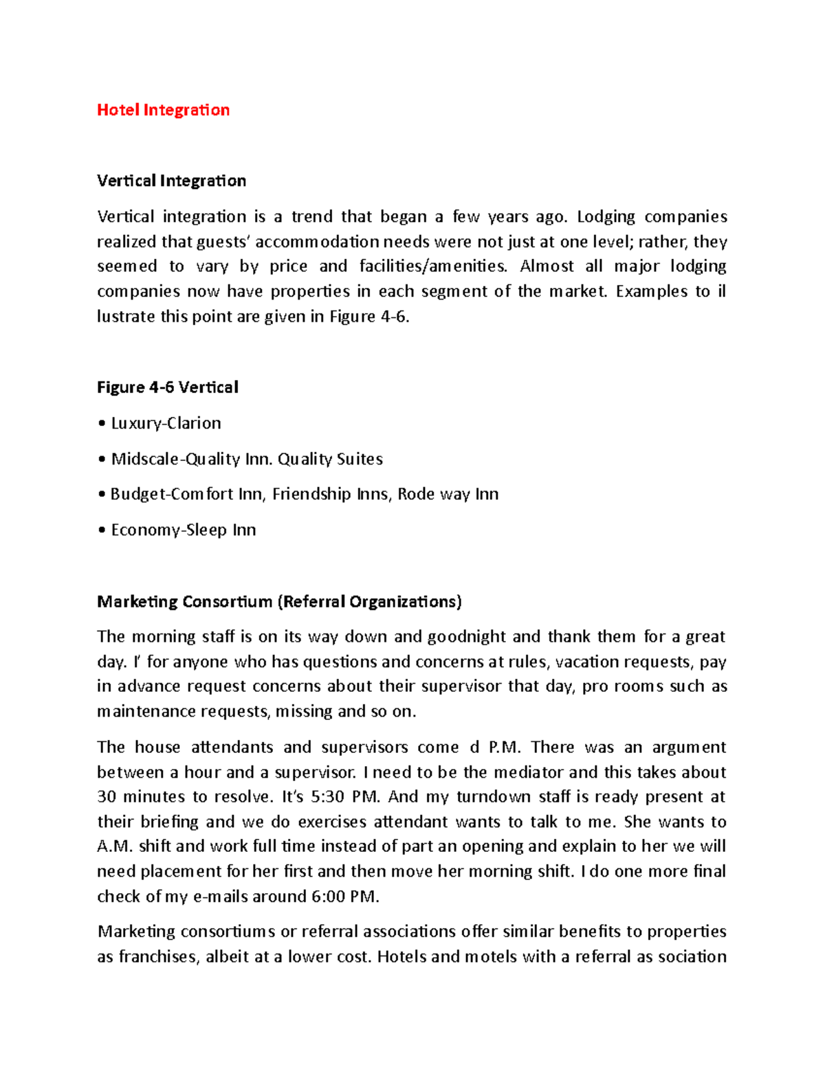 Hotel Integration - Hotel Integration Vertical Integration Vertical ...