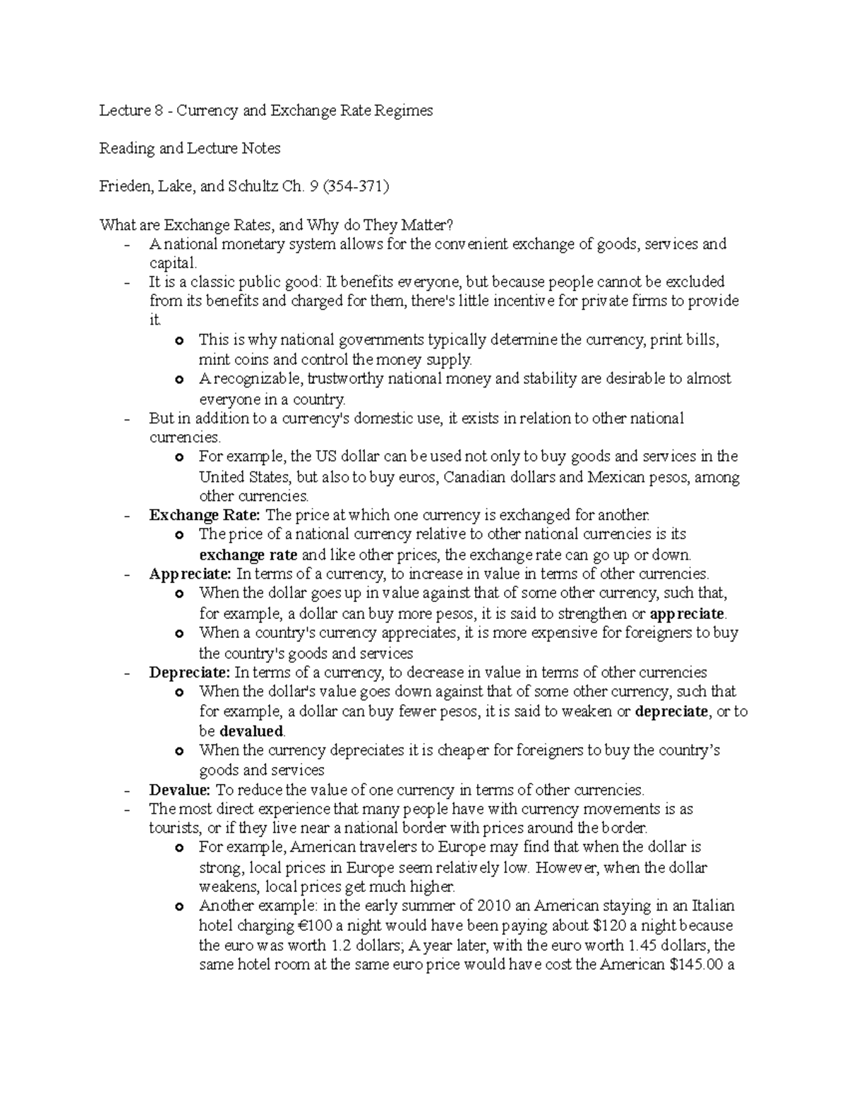 Lecture 8 Currency And Exchange Rate Regimes 9 354 371 What Are lecture-8-currency-and-exchange-rate-regimes-9-354-371-what-are