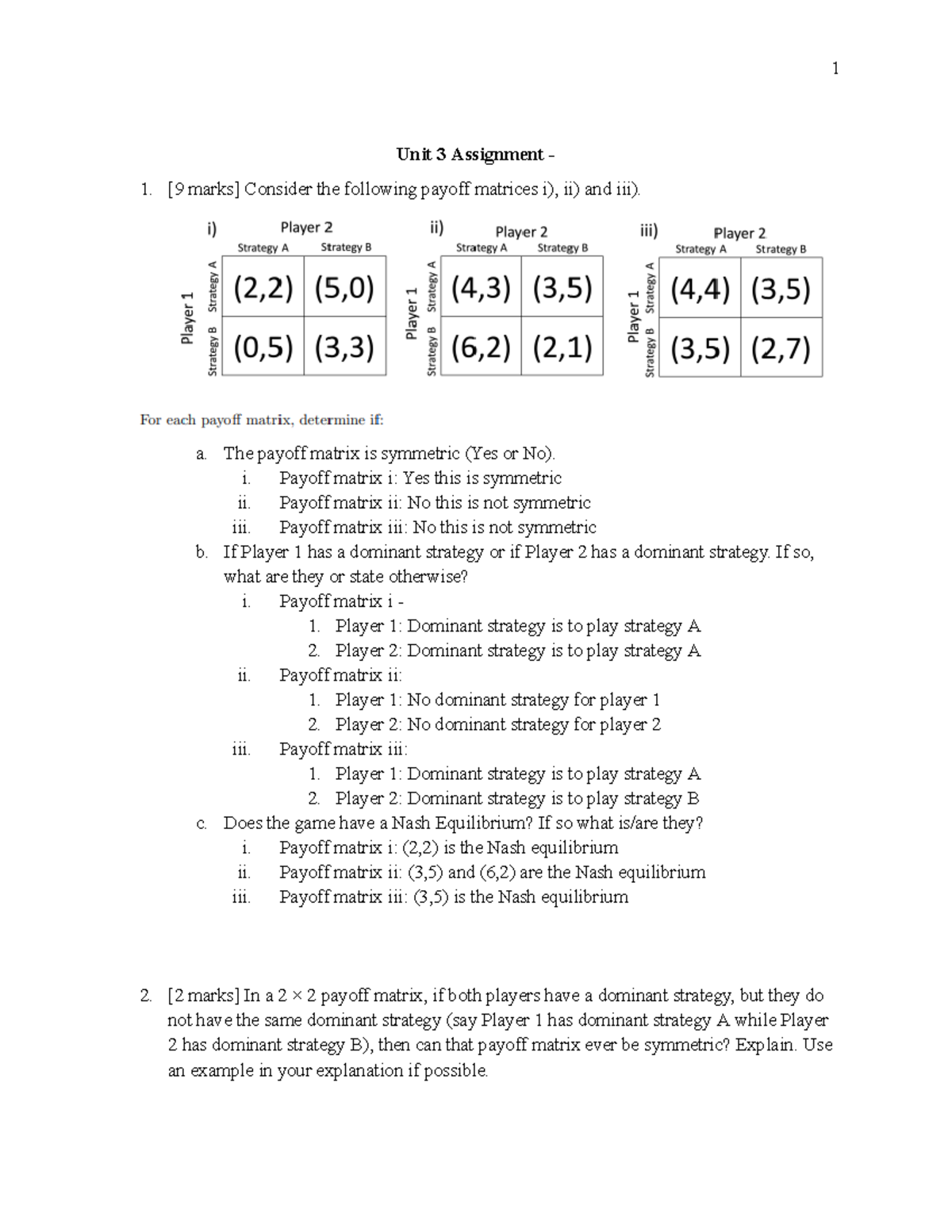 Copy of Unit 3 Assignment Mathematics of Biology - Unit 3 Assignment ...