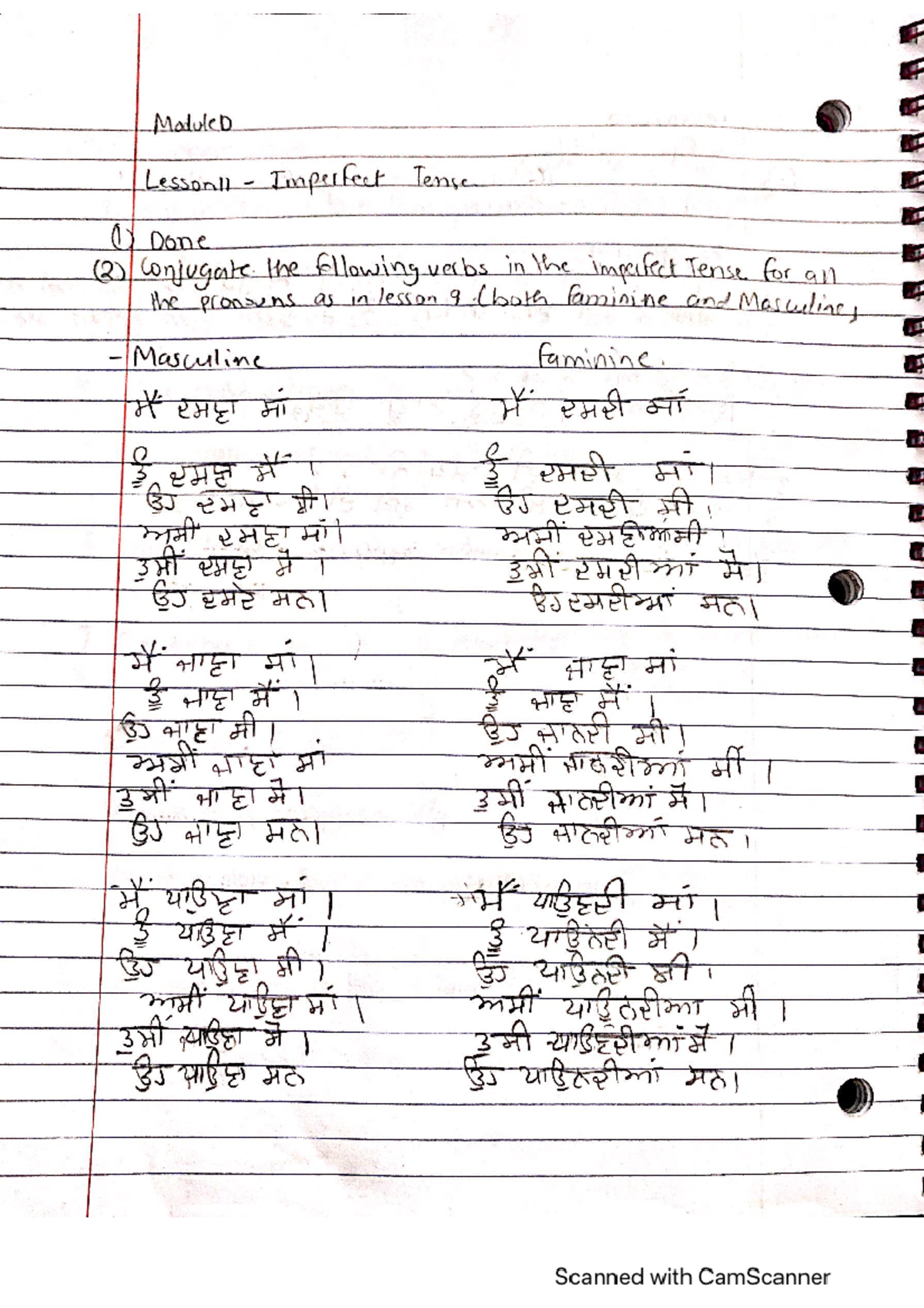 how to write holiday homework in punjabi