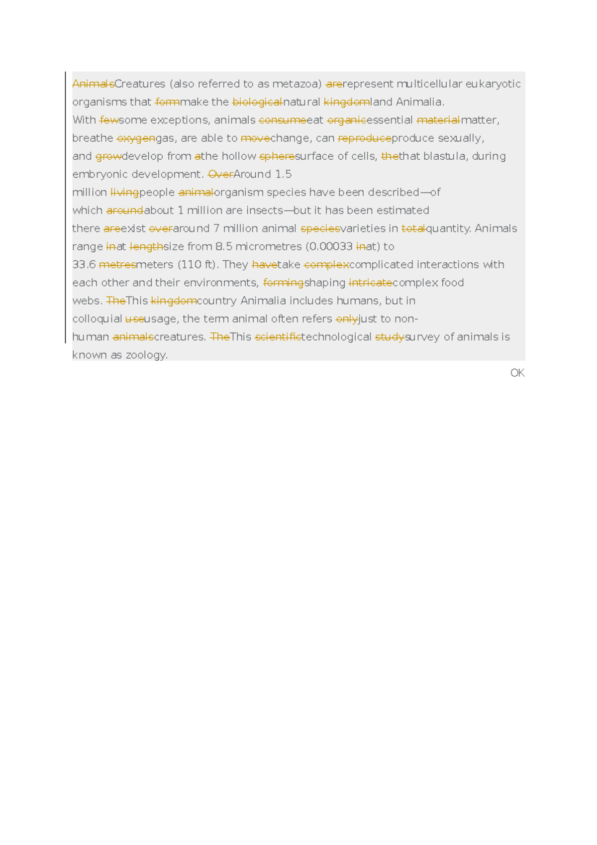 Animals essay sample - AnimalsCreatures (also referred to as metazoa ...