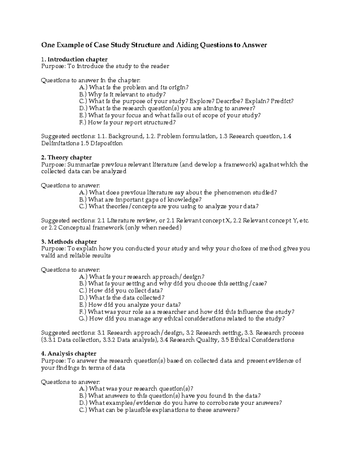 Lecture 7 Case Study Template and Tips - One Example of Case Study ...