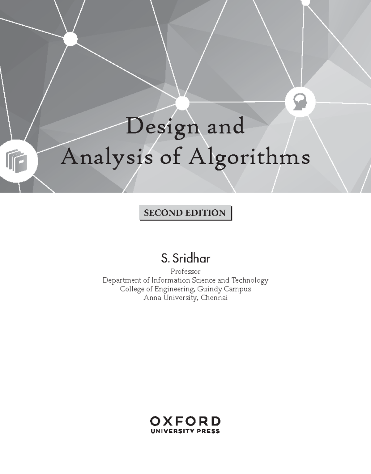 S.Sridhar Design and Analysis of Algorithms Oxford University Press 1st ...