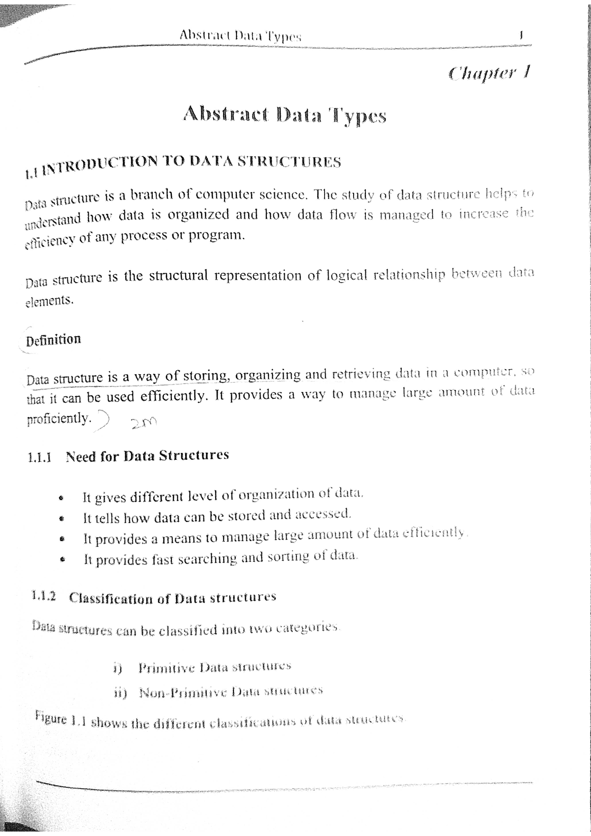 Data Structure Chapter 1 - Data Structures - Studocu