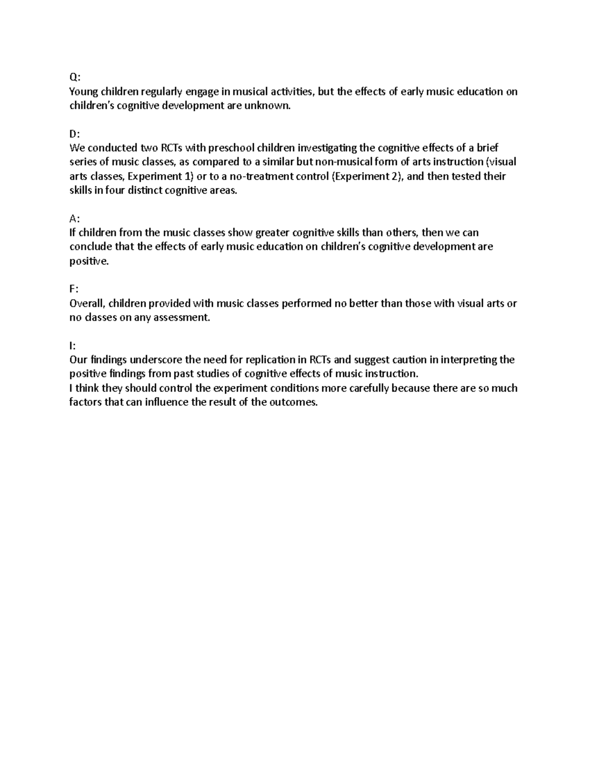 The sixth Qdafi assignment - Q: Young children regularly engage in ...