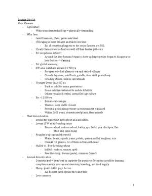 Anthro Bio Notes Exam 1 - Exam 1 Study Guide - Lecture 1/10/ Nutrition ...