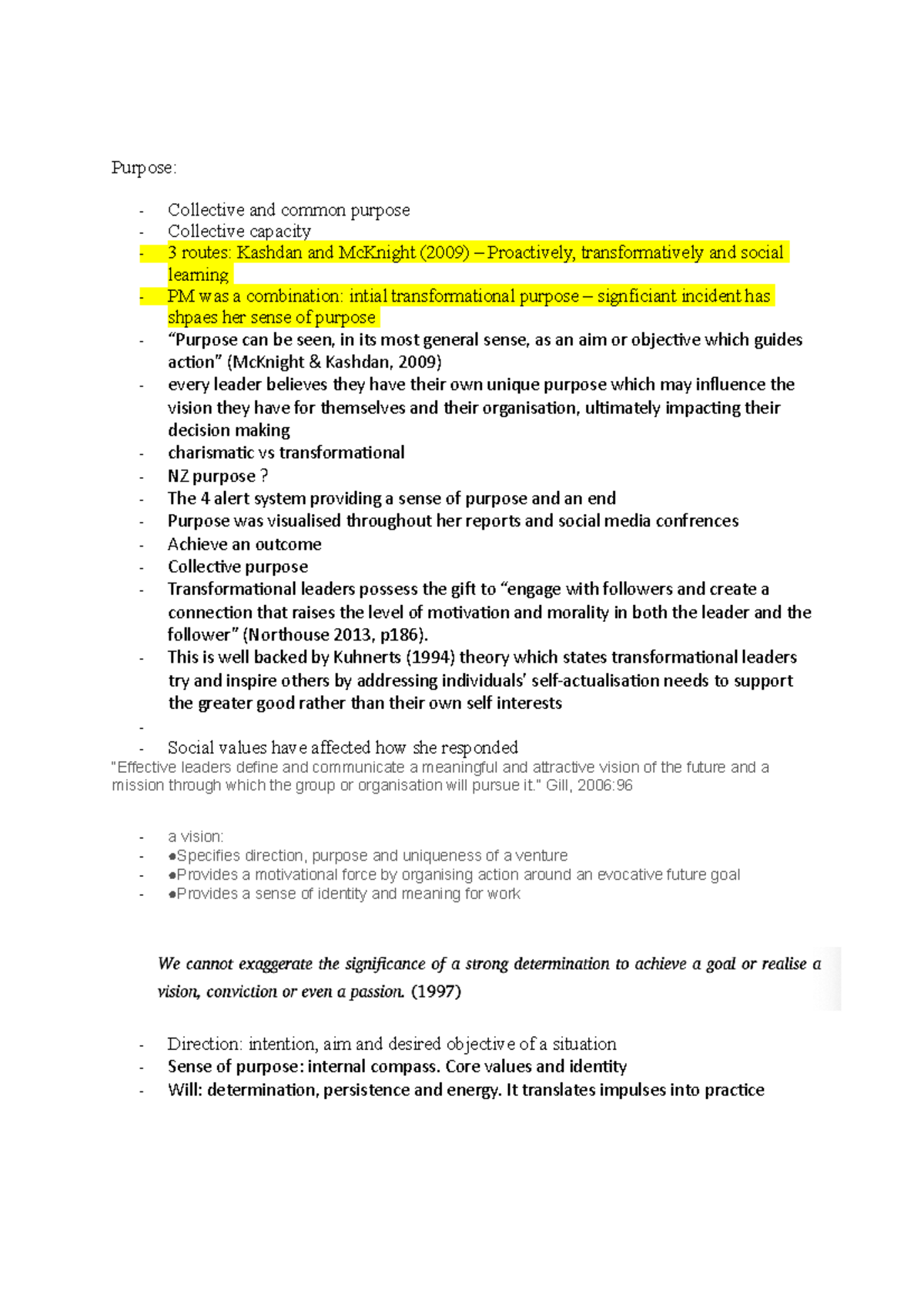 LC&P plan - Essay plan - Purpose: Collective and common purpose ...