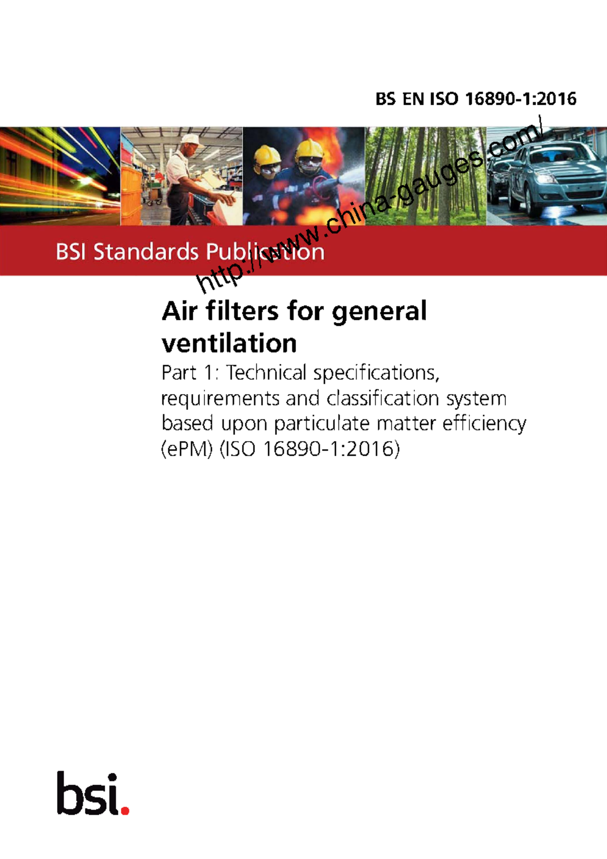 ISO 16890-1 - ISO 16890-1 FILTER TESTING - bsi. BS EN ISO 16890-1: Air ...