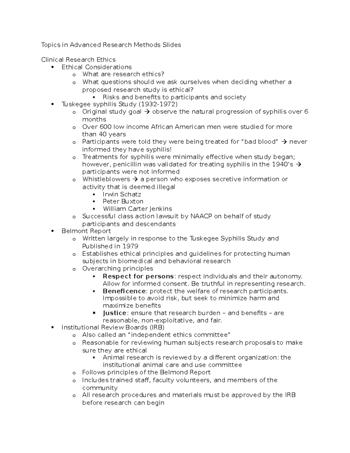 all semester slide notes - Topics in Advanced Research Methods Slides ...