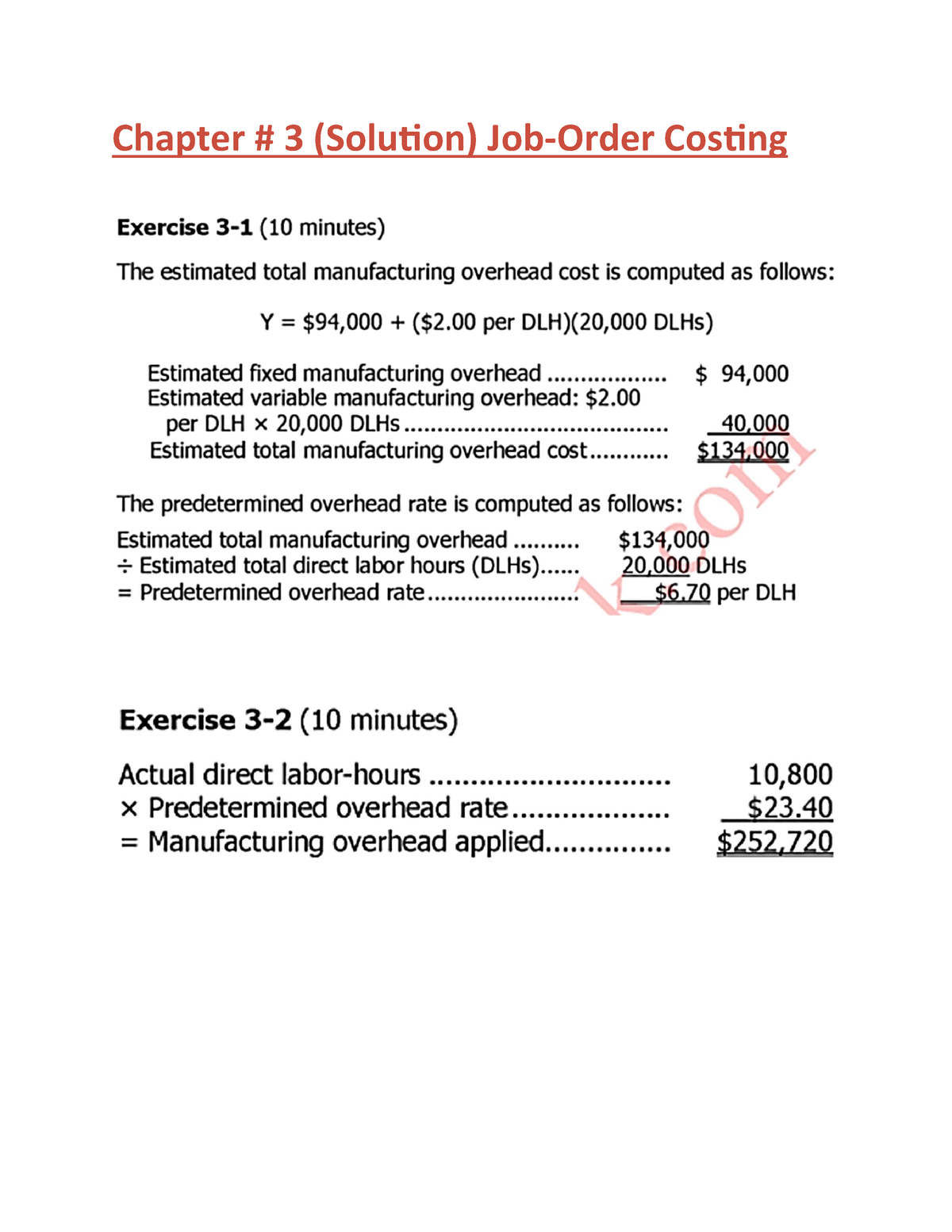 Solution Chapter-3-managerial-accounting-15th - Cost And Management ...