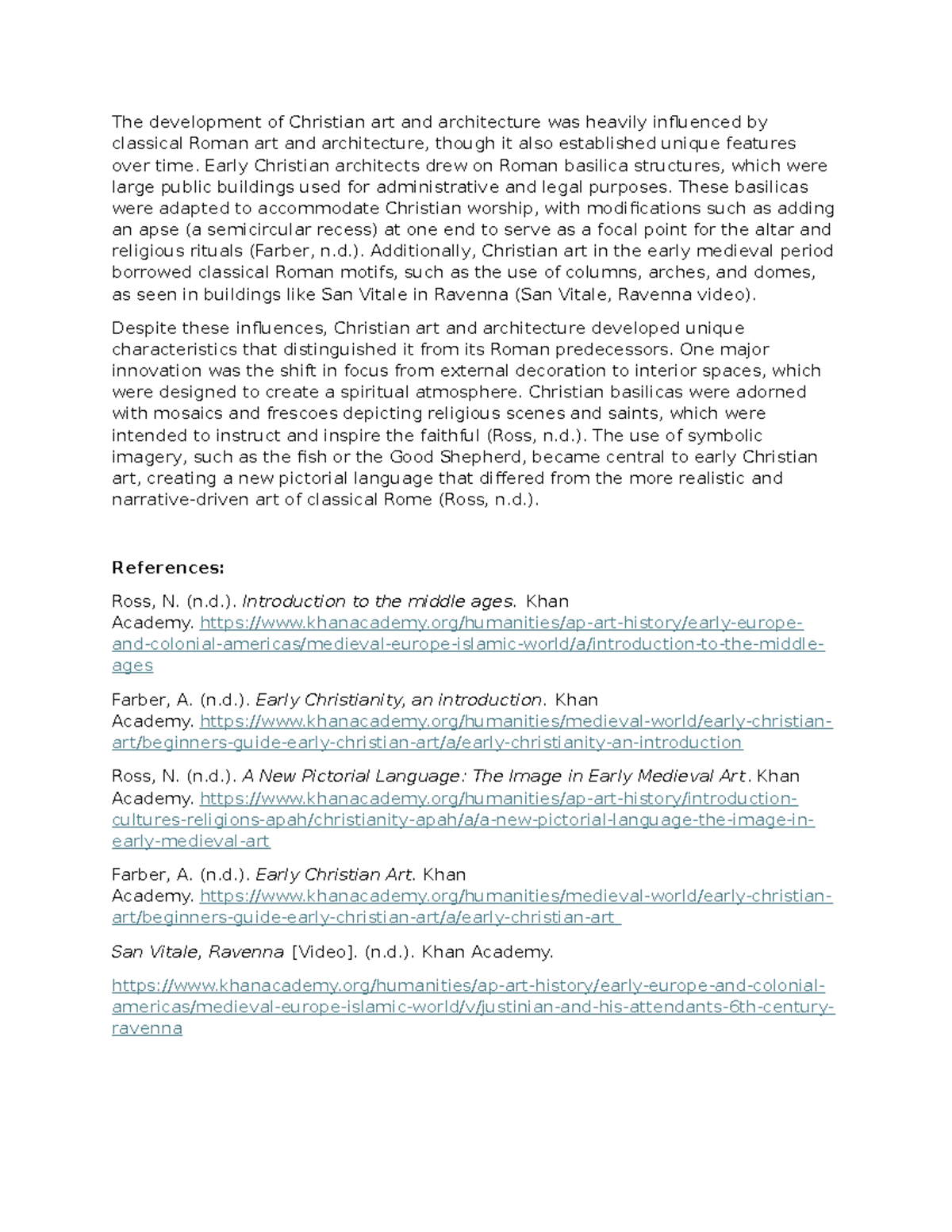 Learning journal unit 3 - The development of Christian art and ...