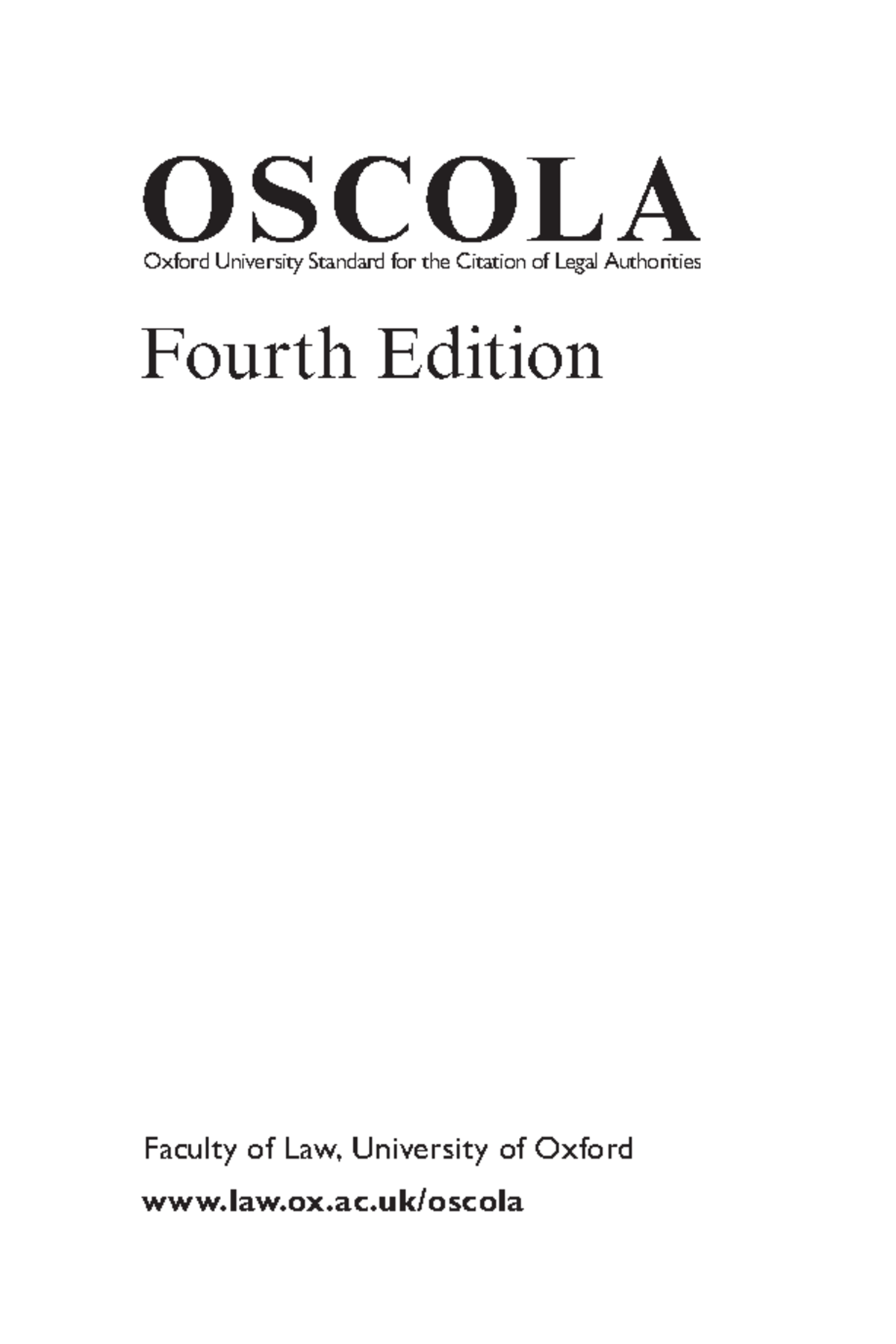 Oscola Style Guide - referencing guide - OSCOLA Oxford University ...