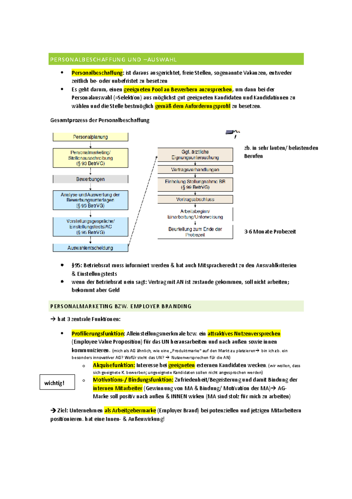 Personalbeschaffung Und Auswahl - PERSONALBESCHAFFUNG UND –AUSWAHL ...