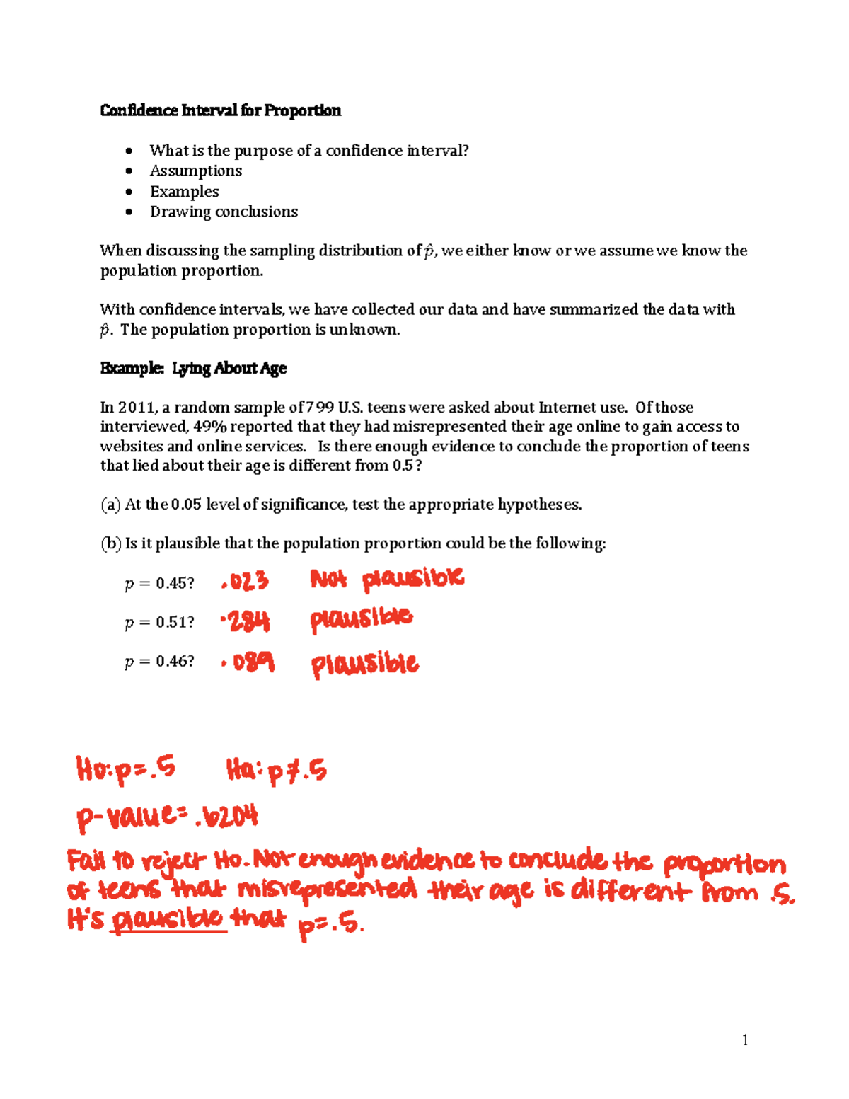 Confidence Interval For P Confidence Interval For Proportion What Is The Purpose Of A 4262