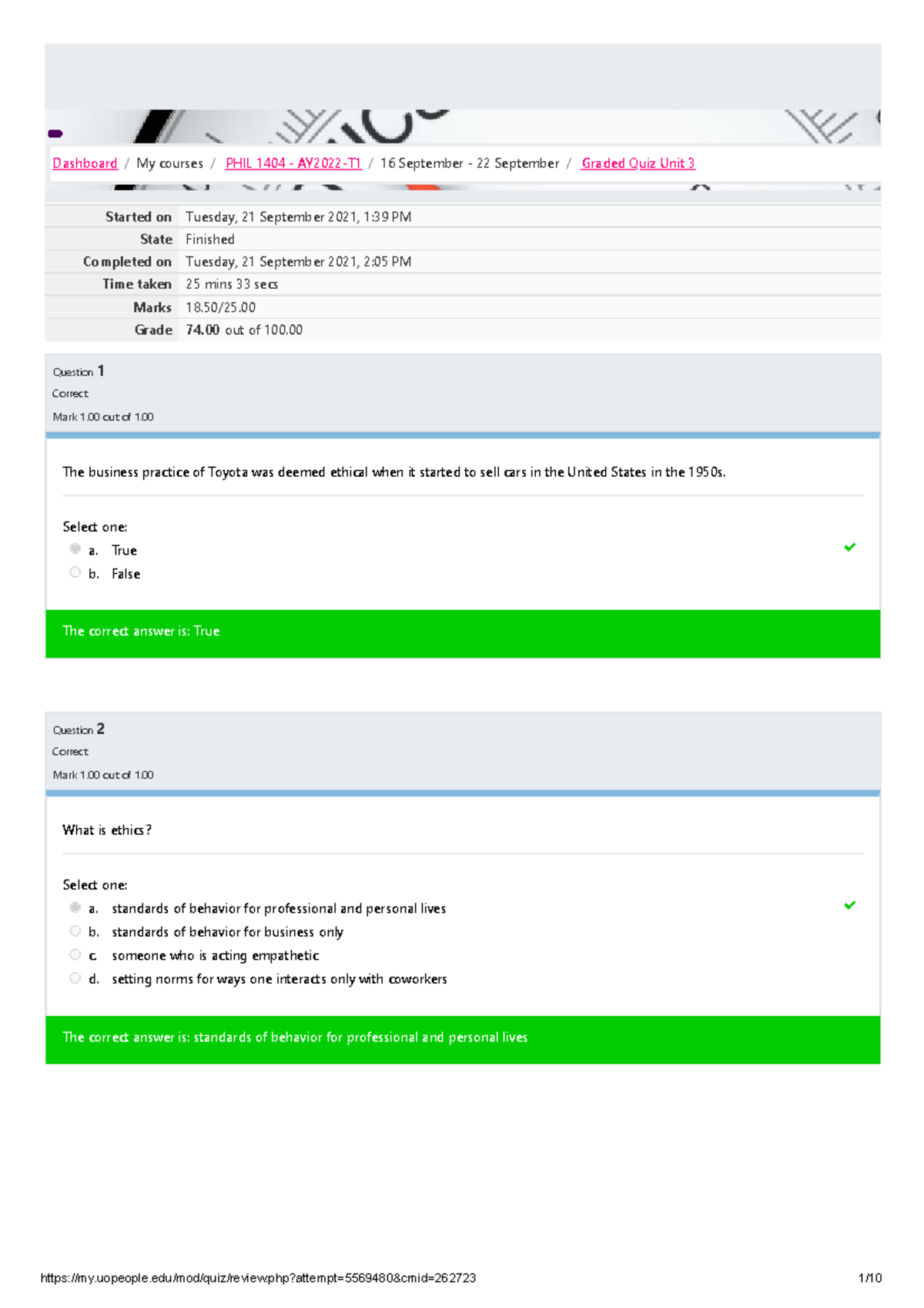 PHIL 1404 Graded Quiz Unit 3 - Dashboard My Courses PHIL 1404 16 ...