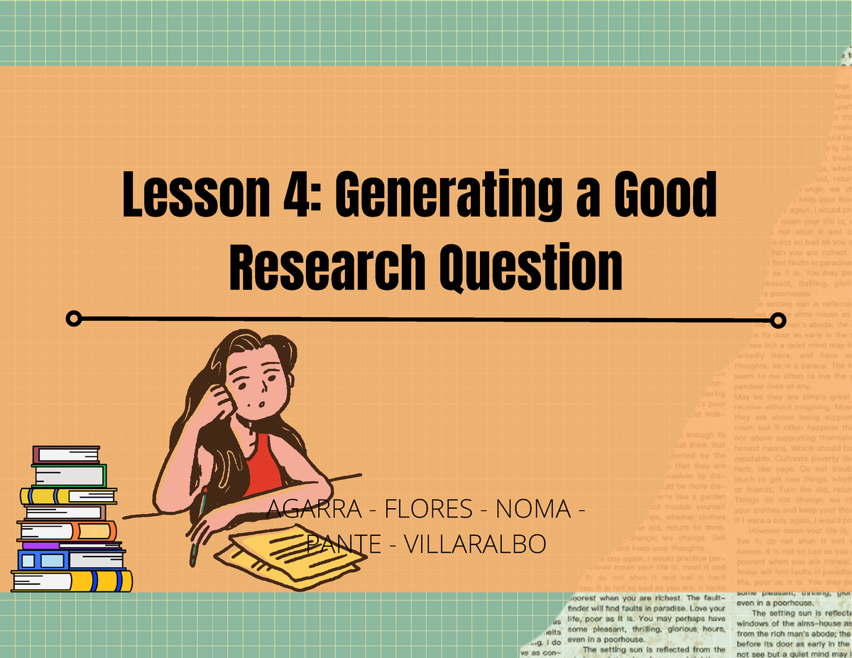 generating research questions high school