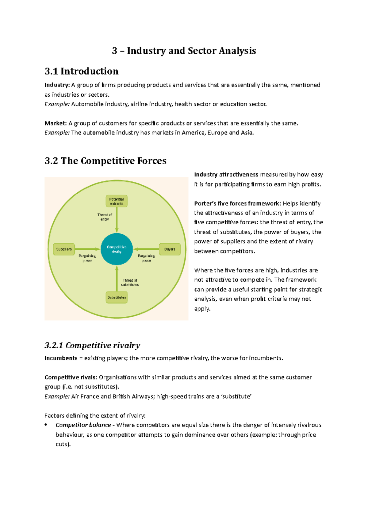 Chapter 3 - Industry And Sector Analysis - 3 Industry And Sector ...