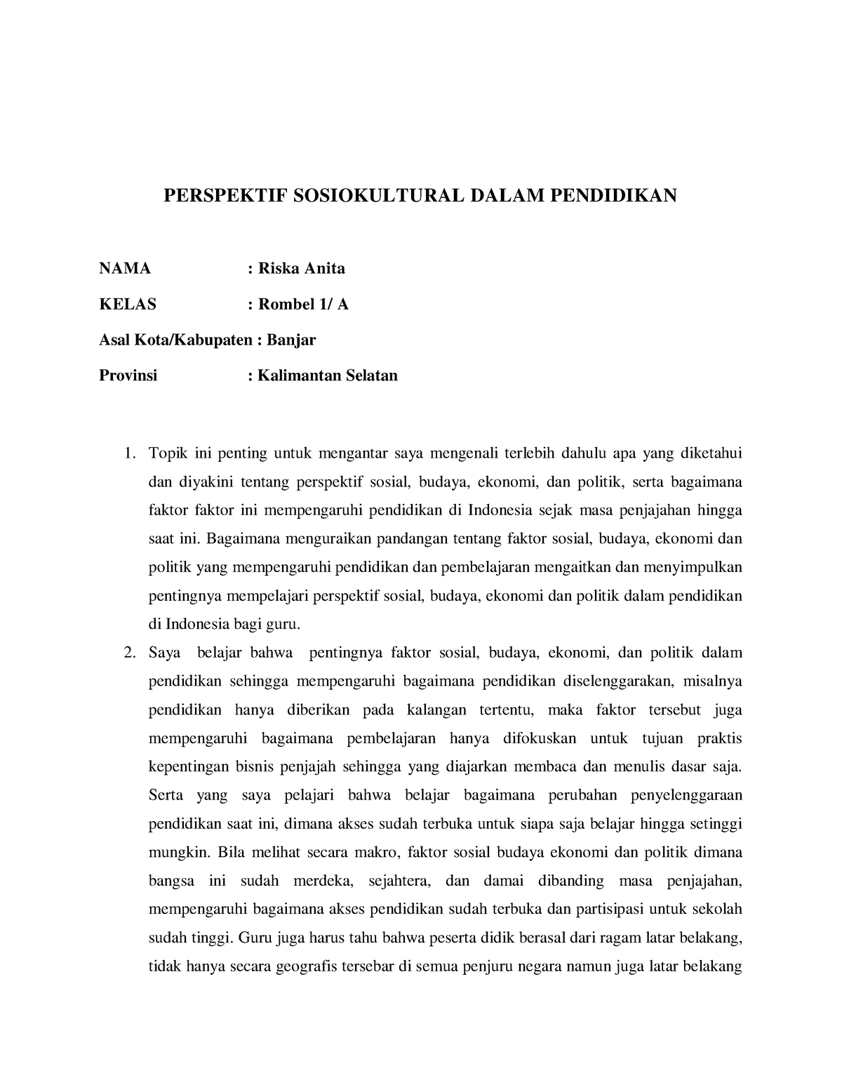 AKSI Nyata - Perspektif Sosiokultural Dalam Pendidikan - PERSPEKTIF ...