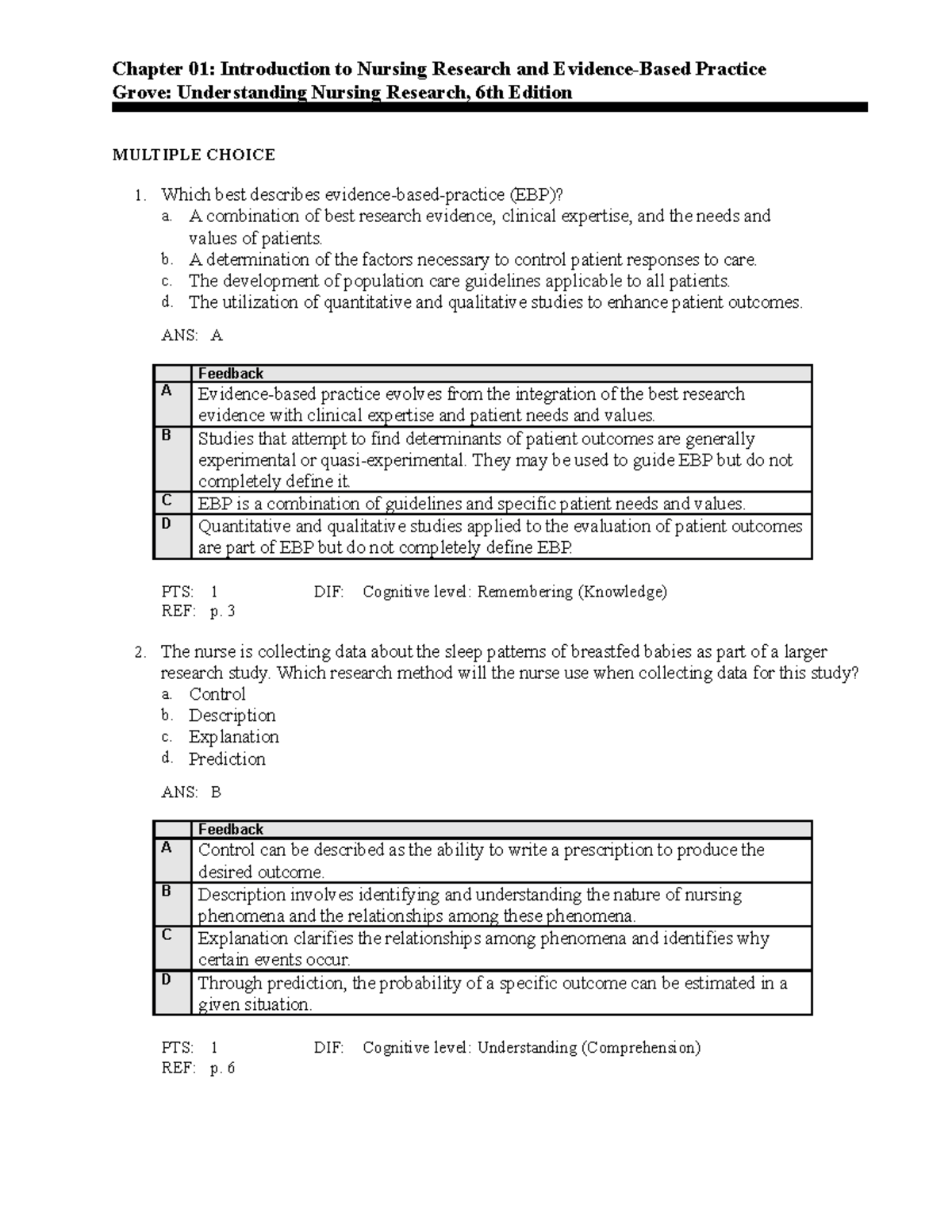 Test 8 10 October 2019, questions and answers - Chapter 01 ...