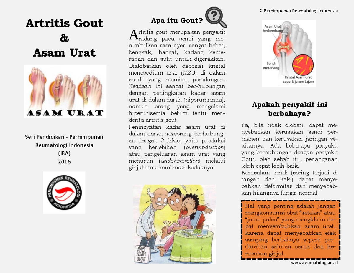 GoutArtritis Keperawatan Jurnal ©Perhimpunan Reumatologi Indonesia