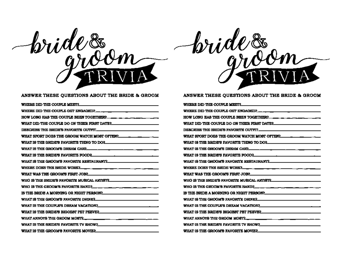 000039 Bride Groom Trivia No Trim Marks 5x7 2Per8 - NURS 6350 - Studocu