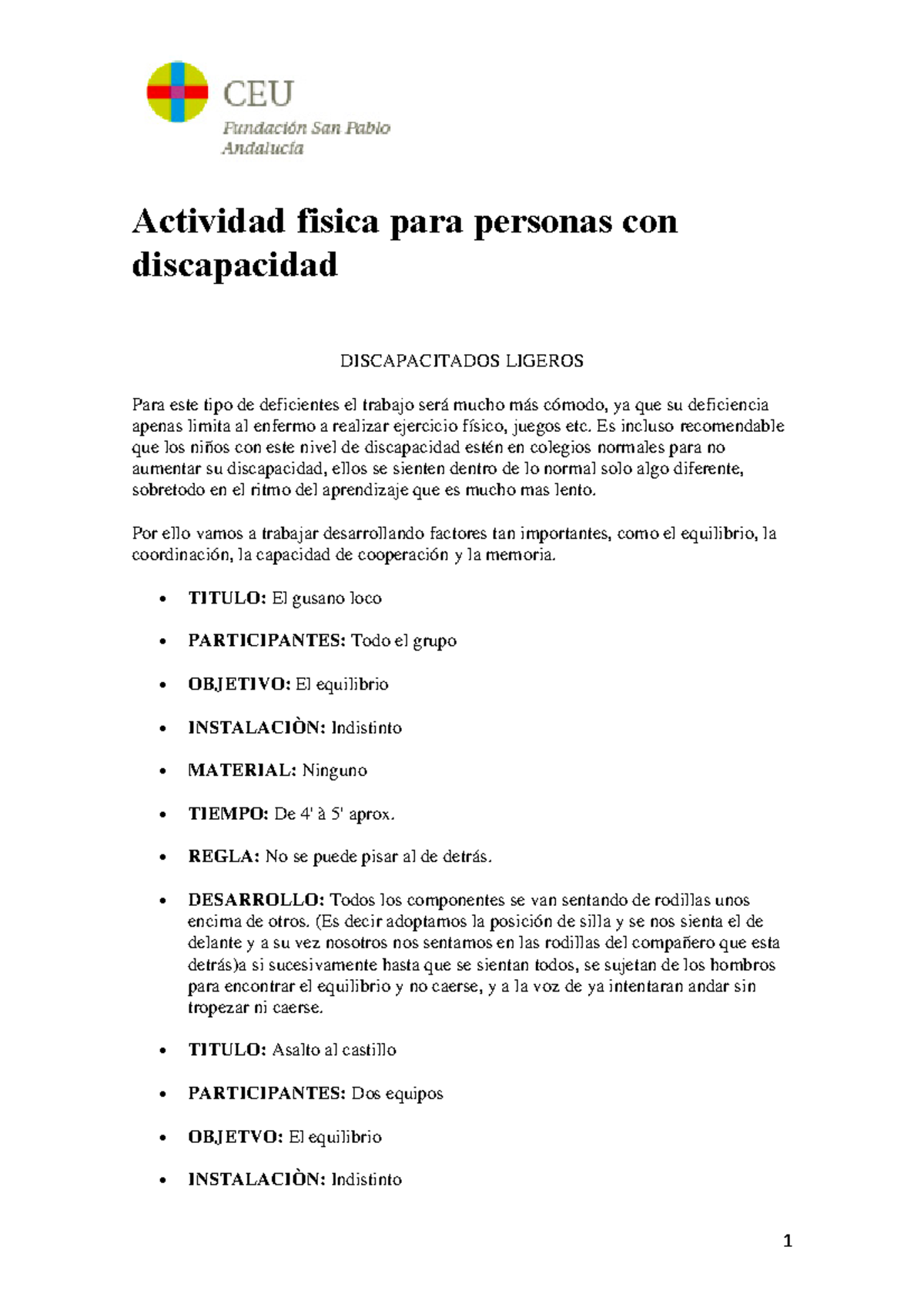 Actividad Fisica Para Personas Con Discapacidad - Actividad Fisica Para ...