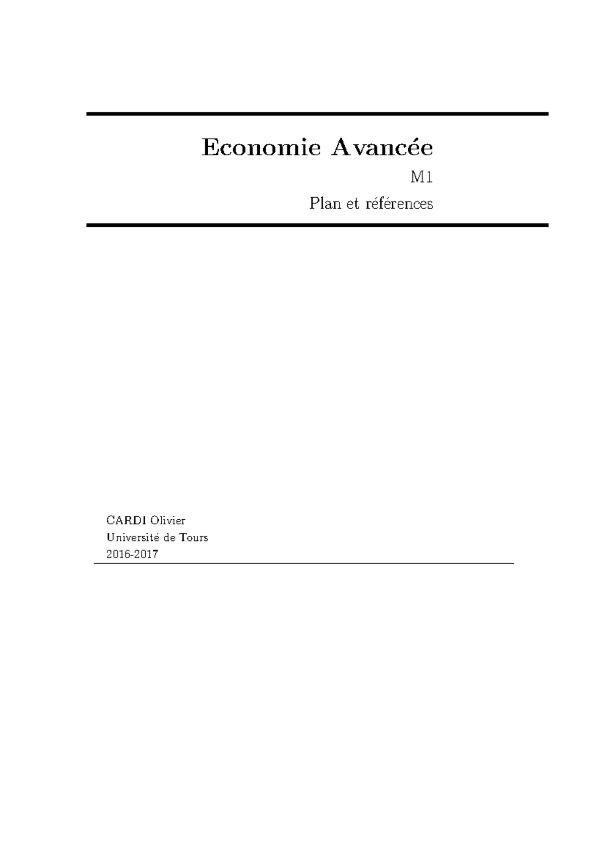 M1 Plan Ref 16 - M1 Plan Ref 16 - Economie Avanc ́ee M Plan et r ́ef ...