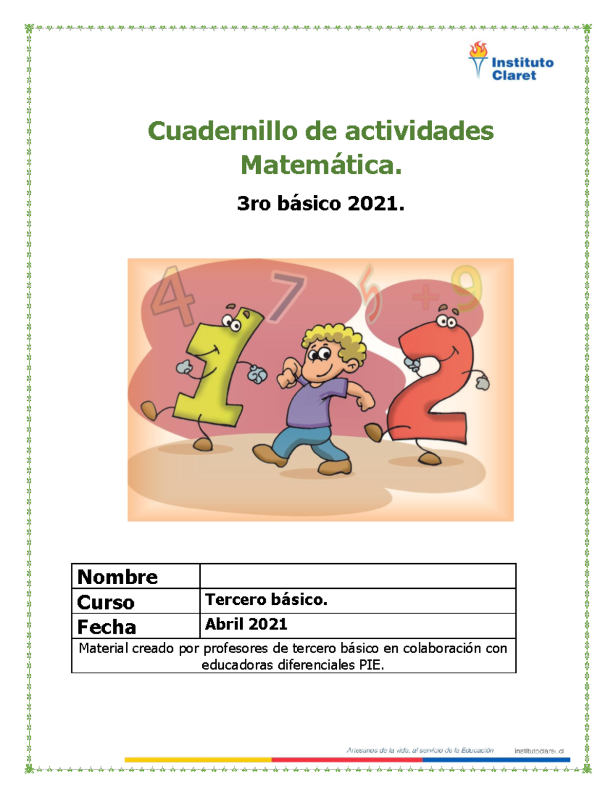 Cuadernillo De Matematica - Cuadernillo De Actividades Matem·tica. 3ro ...